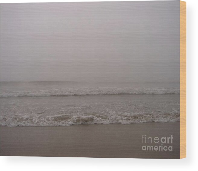 Seascape Wood Print featuring the photograph Foggy Seascape by Cristina Stefan