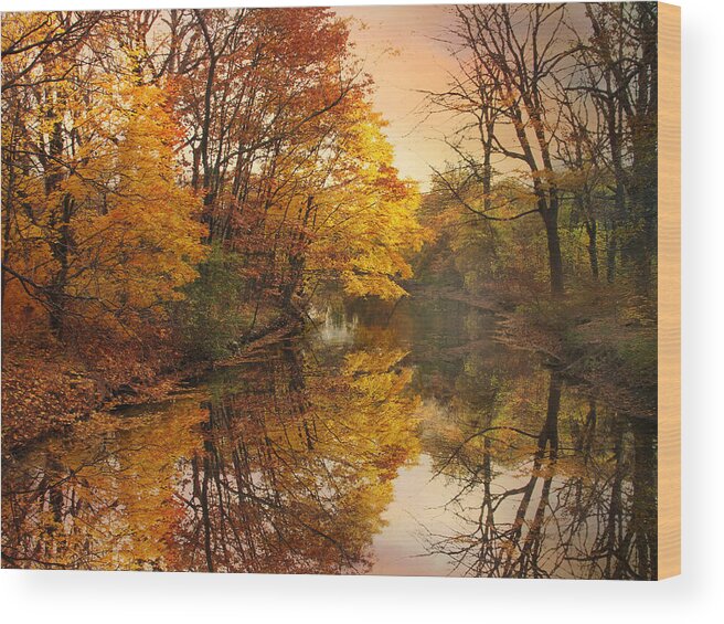 Nature Wood Print featuring the photograph Foliage Reflected by Jessica Jenney