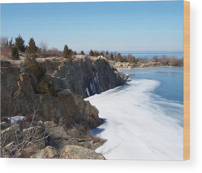 Halibut State Park Wood Print featuring the photograph Frozen Quarry by Catherine Gagne