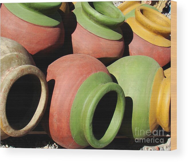 Still Life Wood Print featuring the photograph Gaping Jugs by Eva Kato