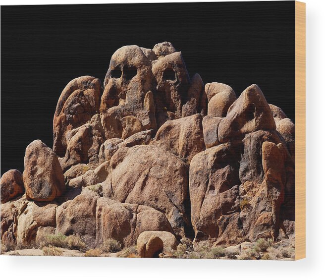 Ghost Wood Print featuring the photograph Ghost Rocks or Ghosts Rock by Marcia Socolik