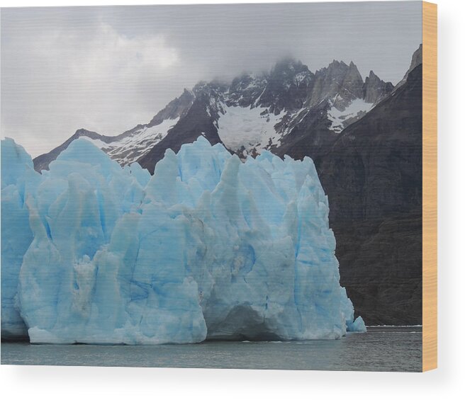 Photograph Wood Print featuring the photograph Glacier Blue by Richard Gehlbach