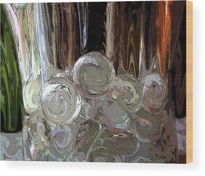 Glass Wood Print featuring the digital art Glass in glass by Mary Bedy