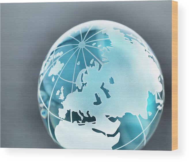 Globe Wood Print featuring the photograph Globe by Tek Image/science Photo Library