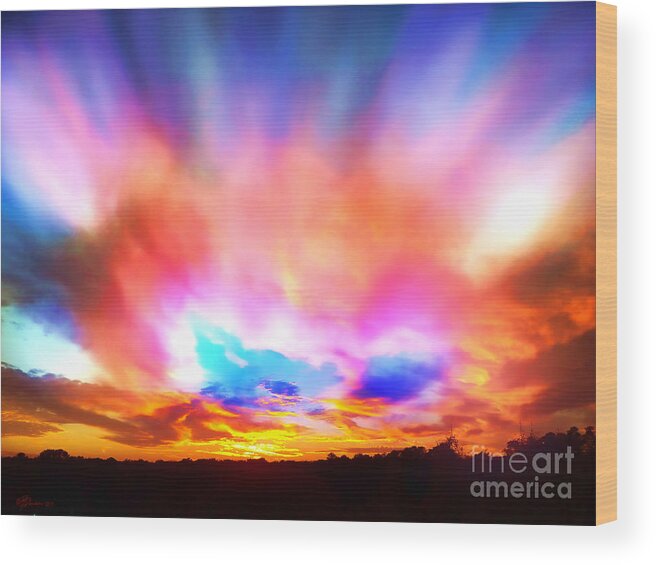 Beautiful Sunsets Wood Print featuring the photograph Glory Sunset by Pat Davidson