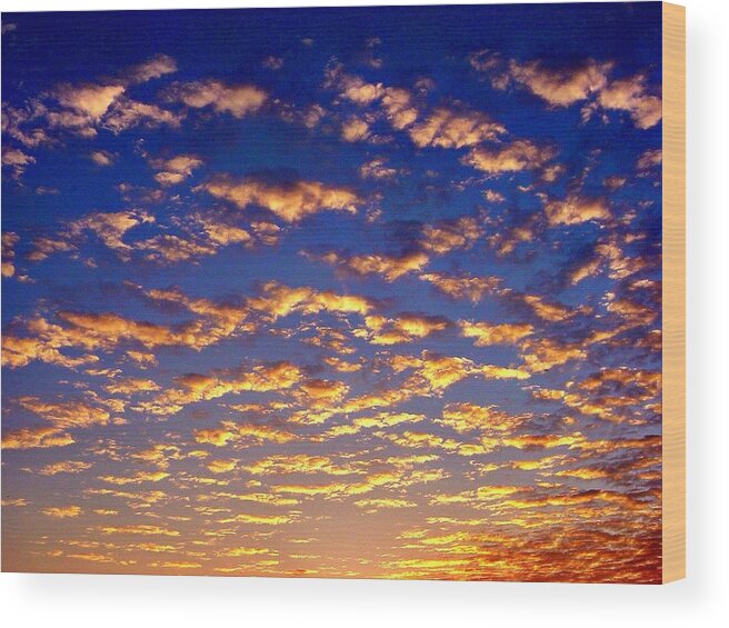 Clouds Wood Print featuring the photograph Golden Clouds by Chris Montcalmo
