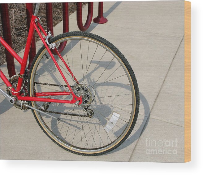 Bicycle Wood Print featuring the photograph Gone to Class by Ann Horn