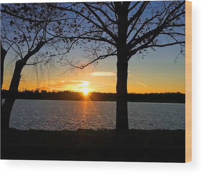 Sunsets Wood Print featuring the photograph Good Night Potomac River by Emmy Vickers