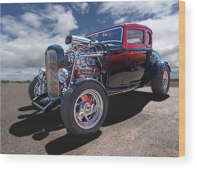 Hotrod Wood Print featuring the photograph Great Day For A Cruise by Gill Billington