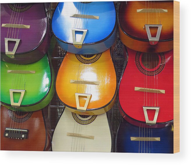 Guitars Wood Print featuring the photograph Guitaras San Antonio by Rick Locke - Out of the Corner of My Eye