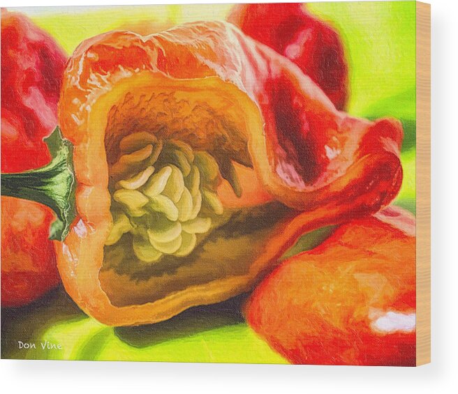 Wood Print featuring the photograph Habanero Heart by Don Vine