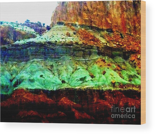 Rock Wood Print featuring the photograph Harmony of Rock by Kumiko Mayer