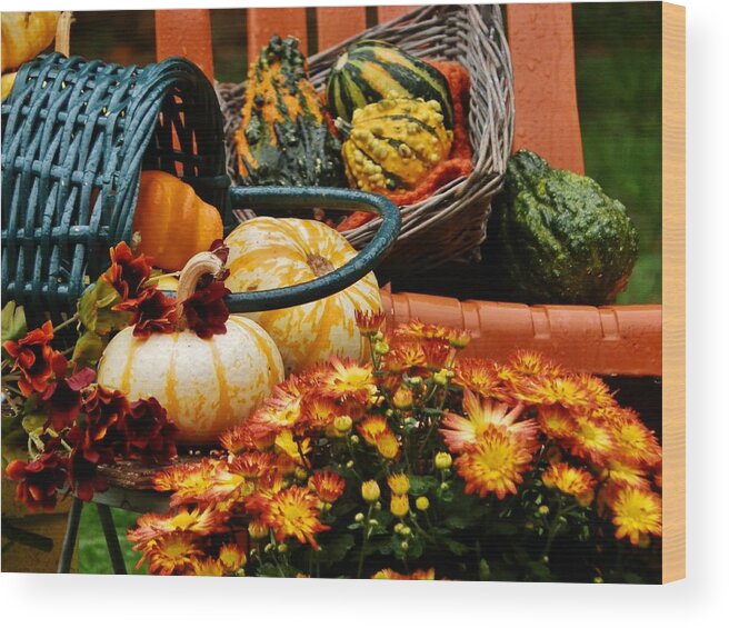 Autumn Wood Print featuring the photograph Harvest is Plentiful by VLee Watson