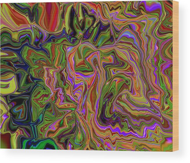 Abstract Wood Print featuring the digital art Heydy Heydy Heydy Hey by Jim Williams