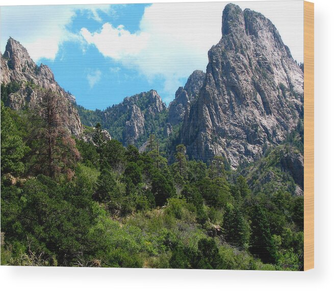 Sandia Mountains Wilderness Wood Print featuring the photograph High Elevation Granite Valleys by Aaron Burrows