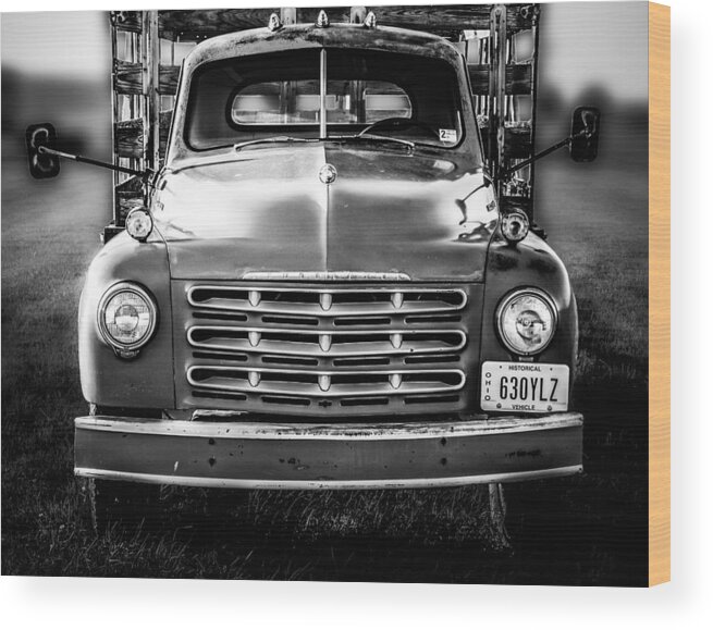 Archbold Wood Print featuring the photograph Historic in Black and White by Michael Arend