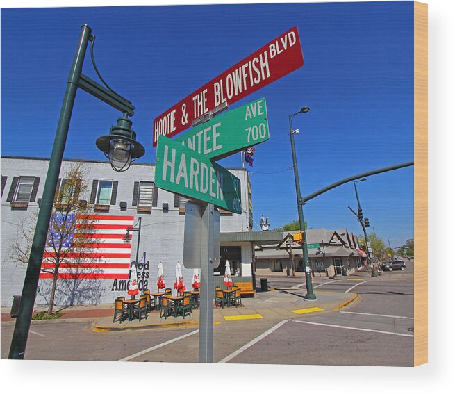 Hootie And The Blowfish Wood Print featuring the photograph Hootie and the Blowfish Blvd by Joseph C Hinson