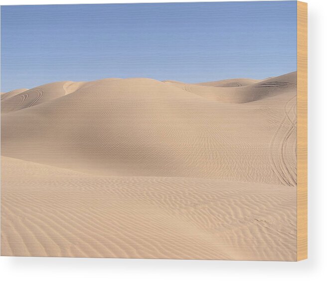 Sand Wood Print featuring the photograph Imperial Sand Dunes by Jewels Hamrick