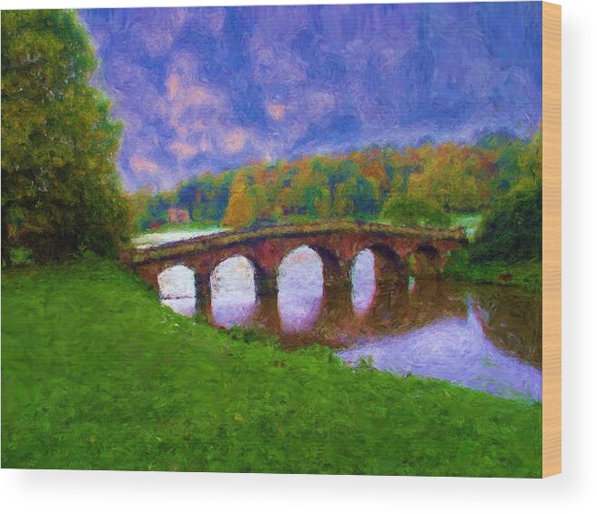 Stourhead Wood Print featuring the photograph Impressions of Stourhead by Ron Harpham