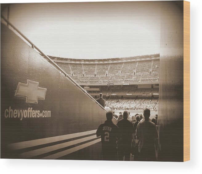 Yankee Stadium Wood Print featuring the photograph Inside The Cathedral Of Baseball by Aurelio Zucco