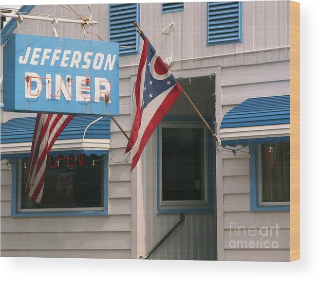 Diner Wood Print featuring the photograph Jefferson Diner by Tom Brickhouse