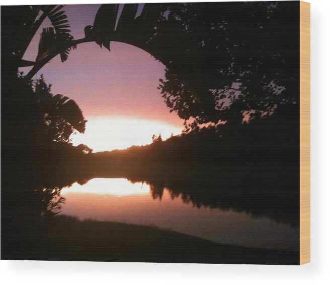 Photo Wood Print featuring the photograph July Florida Sunset by Shelley Overton
