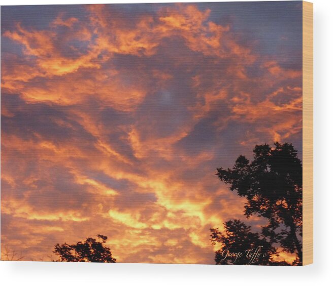 Sunset Wood Print featuring the photograph July sunset by George Tuffy