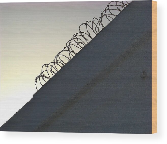 Barbwire Wood Print featuring the photograph Keep Out by Paul Foutz