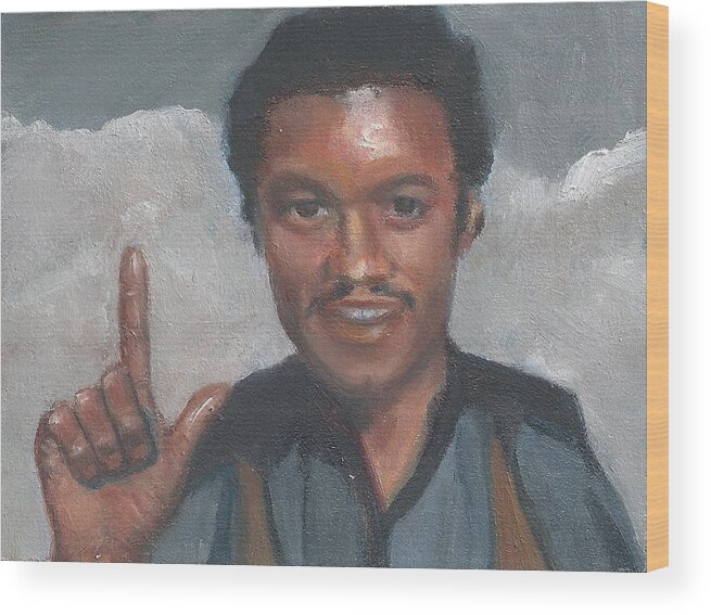 Asl Art Wood Print featuring the painting L is for Lando by Jessmyne Stephenson