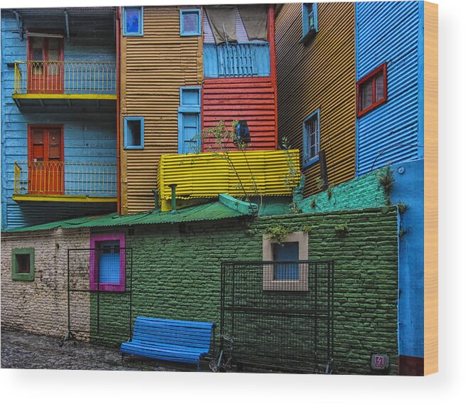 Argentina Wood Print featuring the photograph La Boca by Gary Hall