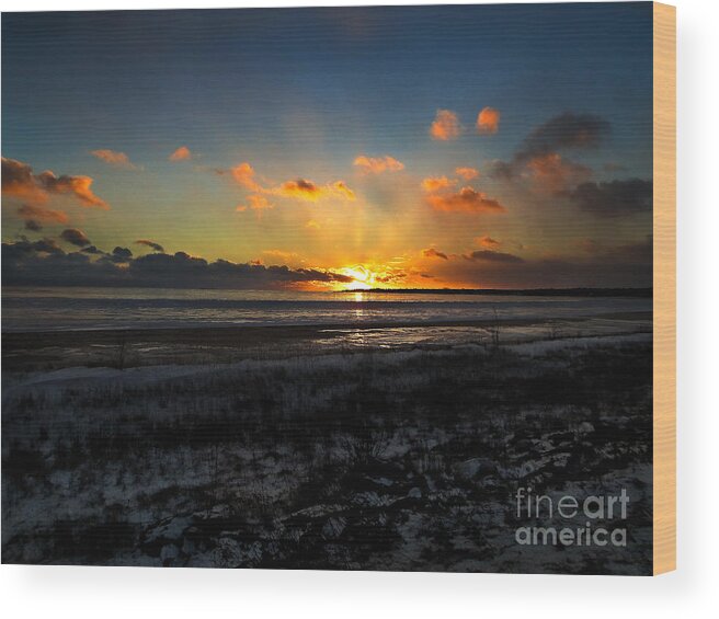 Lake Michigan Wood Print featuring the photograph Lake Michigan by Gwen Gibson