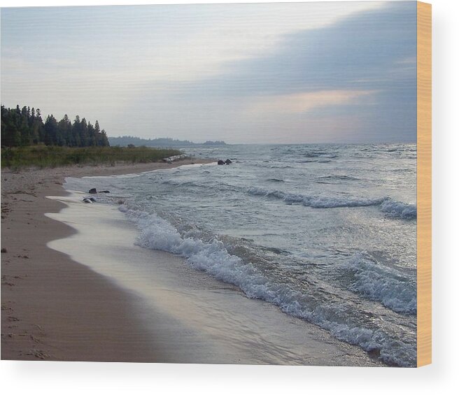 Lake Michigan Wood Print featuring the photograph Lake Michigan by Kathleen Luther