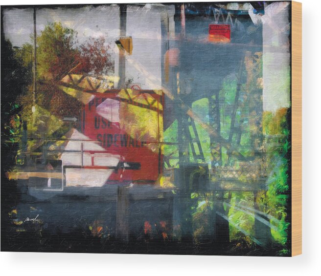Grunge Wood Print featuring the photograph Less travelled 10 by The Art of Marsha Charlebois