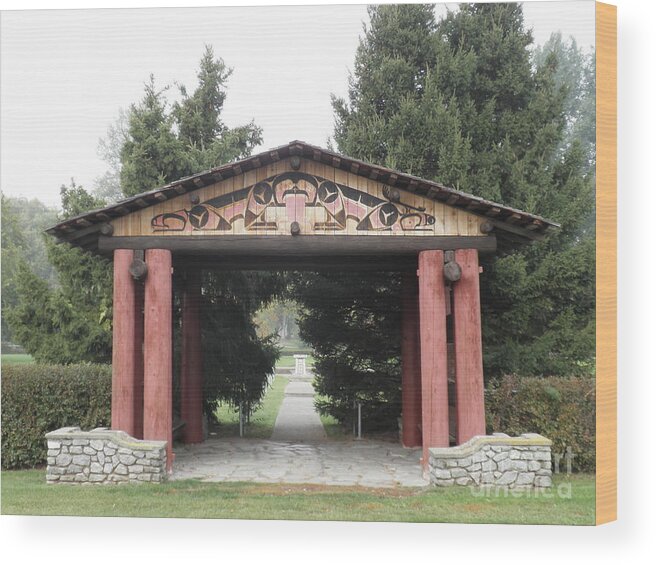 Lheit-li Wood Print featuring the photograph Lheit-Li Nation Burial Grounds Entrance by Vivian Martin