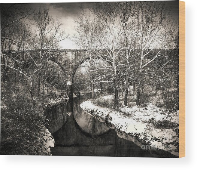 Arch Bridge Lodi Wood Print featuring the photograph Lodi RR Arch Bridge by Robert Gardner