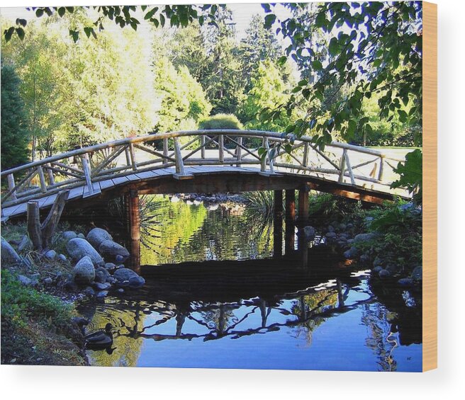 Lost Lagoon Bridge Wood Print featuring the photograph Lost Lagoon Bridge by Will Borden