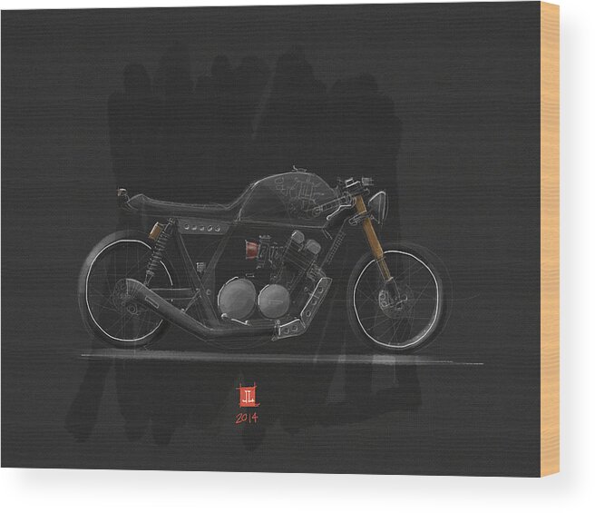 Motorcycle Wood Print featuring the digital art Mad Max by Jeremy Lacy