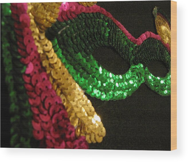 Mardi Gras Wood Print featuring the photograph Mardi Gras Time by Beth Vincent