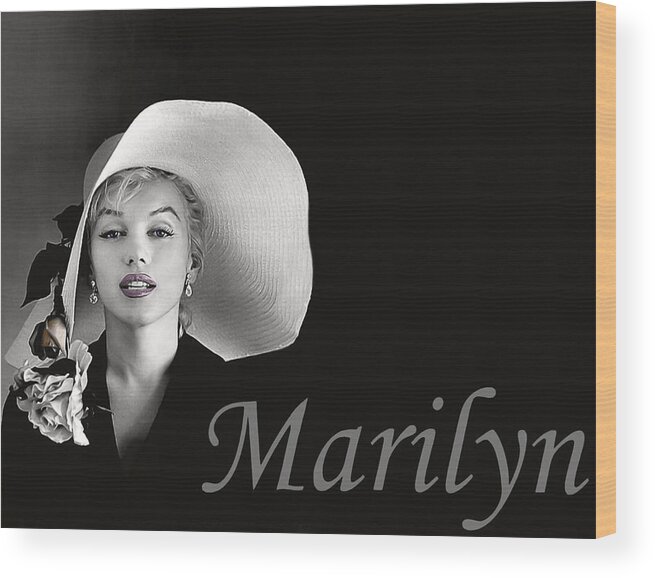 Marilyn Monroe Wood Print featuring the digital art Marilyn Monroe by Gary Baird