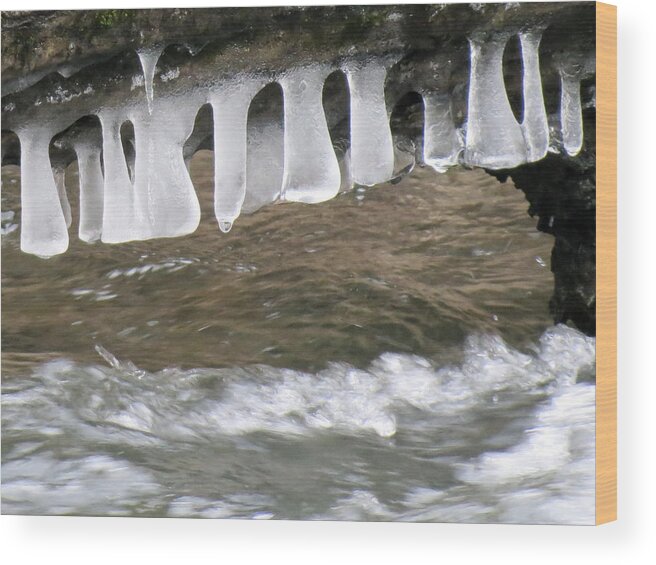 Ice Wood Print featuring the photograph Melting Teeth by Azthet Photography