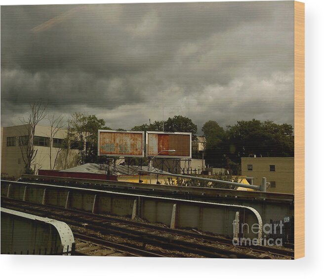 New York Wood Print featuring the photograph Metropolitan Transit by Miriam Danar