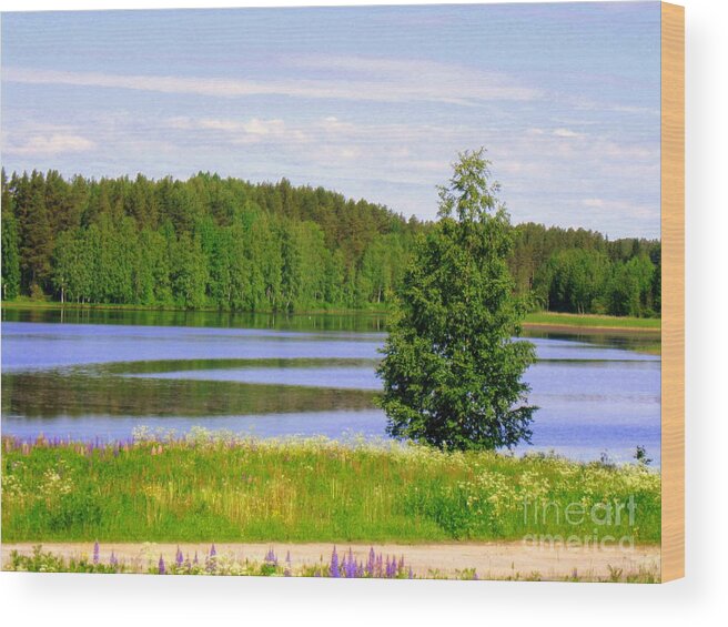 Summer Wood Print featuring the photograph Mid-summer day by Pauli Hyvonen