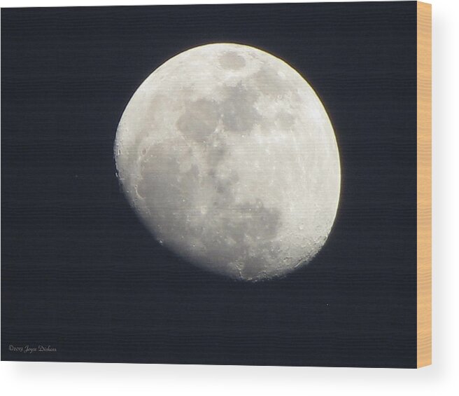 Moon Wood Print featuring the photograph Moon 022113 by Joyce Dickens