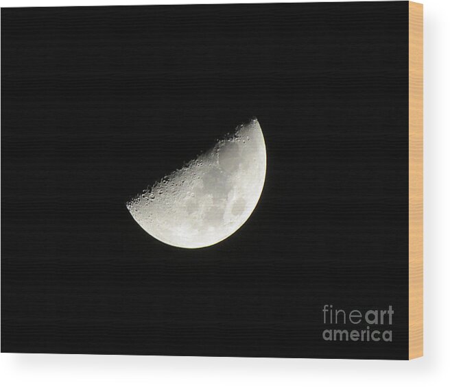 Moon Wood Print featuring the photograph Moon 2 by Jon Munson II