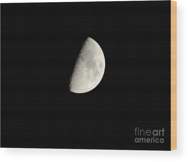 Moon Wood Print featuring the photograph Moon 3 by Jon Munson II