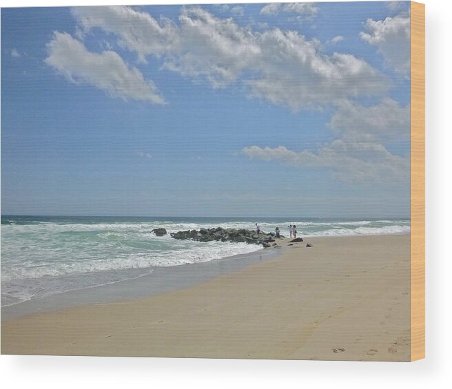 Ocean Wood Print featuring the photograph Glorious May 2 by Ellen Paull