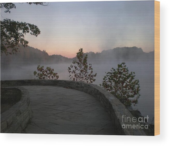 Morning Wood Print featuring the photograph Morning Mist by Nona Kumah