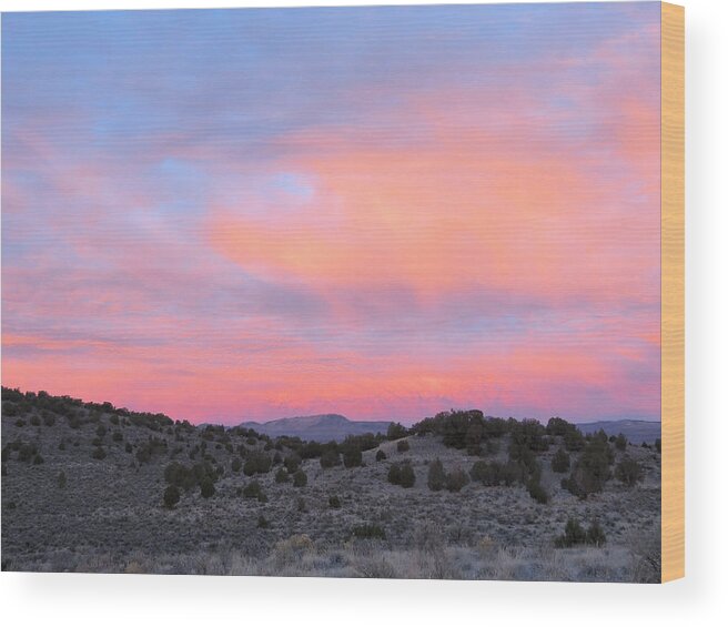Sunrise Wood Print featuring the photograph Morning paints by Darcy Tate