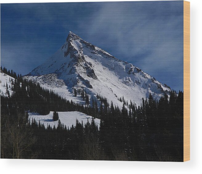 Mount Crested Butte Wood Print featuring the photograph Mount Crested Butte by Raymond Salani III
