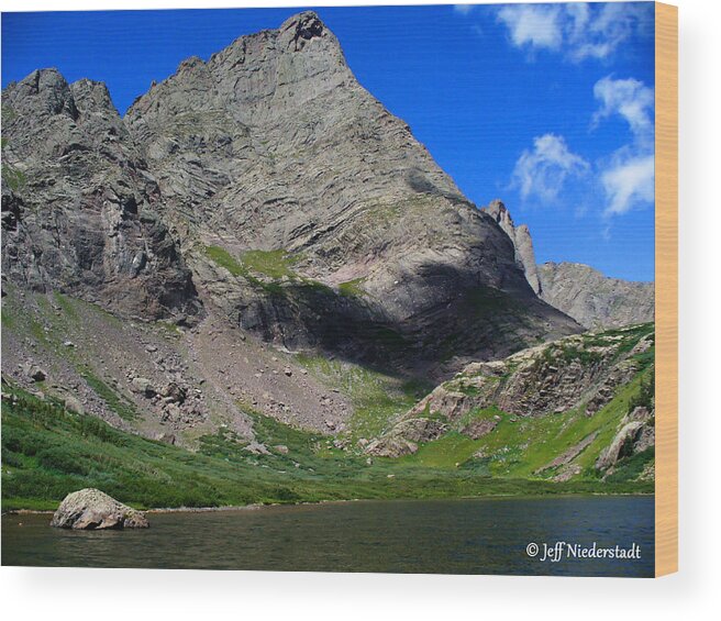 Scenery Wood Print featuring the photograph Mountain shadow by Jeff Niederstadt